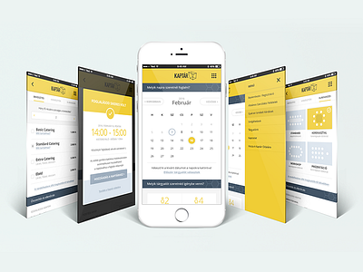 Kaptár tárgyalófoglalás app booking flat iphone reservation responsive ui