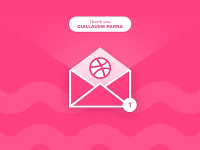 Hello Dribbble dribbble freelance. hello inbox mail musician pink thanks ui web