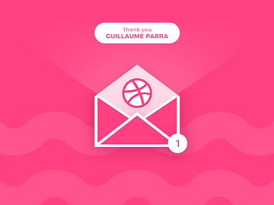 Hello Dribbble dribbble freelance. hello inbox mail musician pink thanks ui web