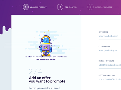 Cross.Promo - Onboarding - step 2 astronaut config form launch onboarding setup spaceman