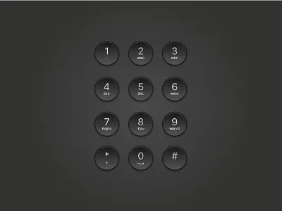 Dial Pad (Skeuomorphism style) black design dial graphic pad skeuomorphism vector