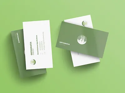 Orthographic Urban Italy business card green italy logo nature orthographic urban