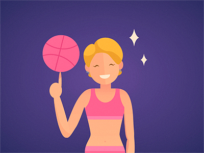 Hello Dribble! animation ball debut dribble gif illustration sport