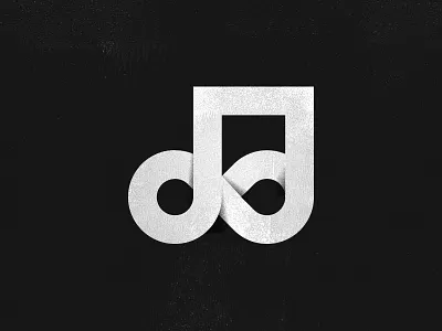 ♫ + ∞ icon iconography infinite infinity line art logo music musical notation note symbol