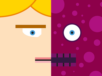 Dr. Jekyll & Mr. Hide illustration illustrator simple vector