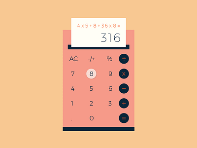 Daily UI :: 004 Calculator calculator color daily ui dailyui dailyui 004 design flat illustrator material material design ui ux