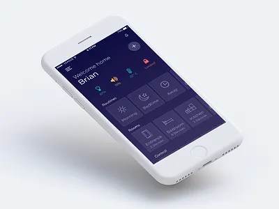 Smart Home Automation App app automation dark mobile smart home ui