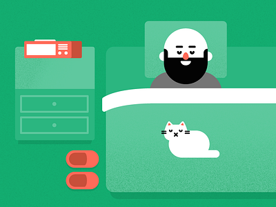 Sleep time alarm bed cat icon illustration nap sleep snooze vector