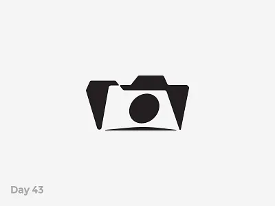 Daily Logo 43/50 - Photo Folder Logo branding camera dailylogo dailylogochallenge folder illustration logo mark minimalism negative space photo vision