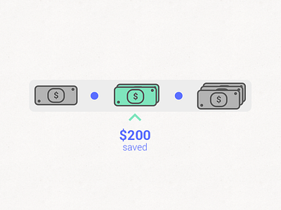 Slider for fintech app - Work in progress fintech money rollover slider ui ux