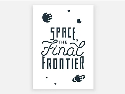 Space Stencil black screen printing space stencil typography white