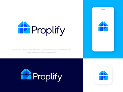 Proplify logo option 2 branding home logo letter p logo logo design minimal modern real estate