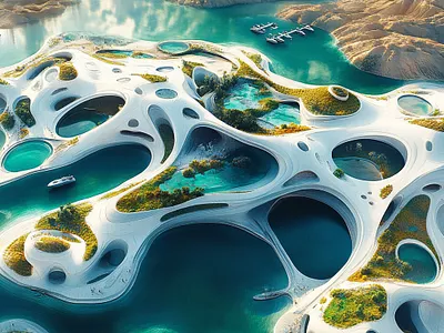 Desert Fantasy architecture desert design futuristic illustration midjourney spatial design