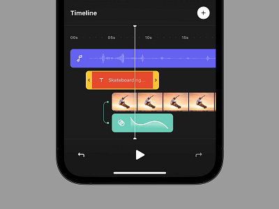 video editor app black clean dark design editor illustration minimal mobile ui ux video