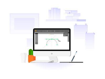 iMac apple bogota books coffee illustration illustrator imac melbourne plant vector wacom