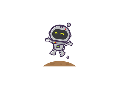 cuteastro astro astronaut chat cosmos cute earth illustration logo moon planet space star