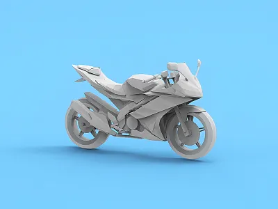 Yamaha YZF R15 3d 3d model keyshot low poly r15 yamaha