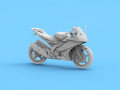 Yamaha YZF R15 3d 3d model keyshot low poly r15 yamaha