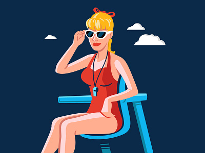 Wendy Peffercorn apparel film illustration lifeguard pinup sandlot summer the sandlot vector vintage wendy wendy peffercorn