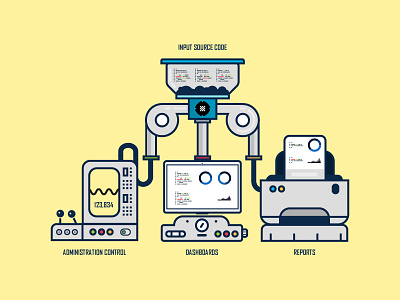 Analytics Machine analytics illustration machine