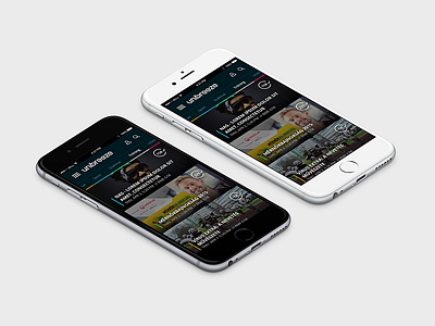 Unibreeze app main screen app event events iphone mobile social ui ux