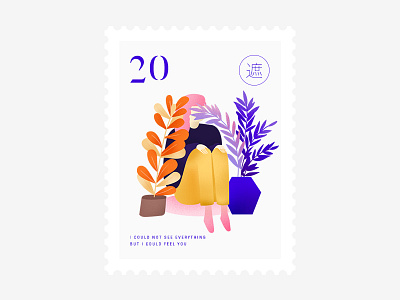 Stamp20 color plants stamp