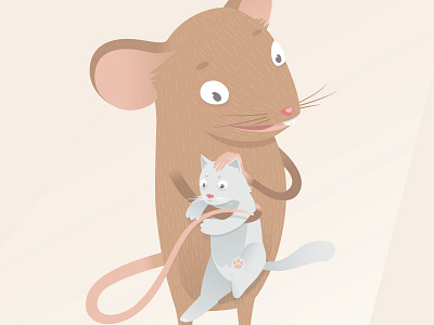 The pet 😘 cat illustration mouse pet