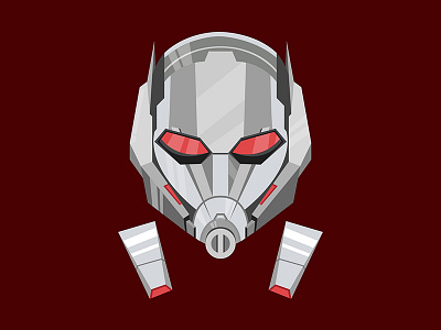 Antman antman avatar character civilwar dribble flatdesign illustration illustrator marvel portrait