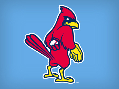 Dirty Bird baseball bird cardinal character pitcher studio simon