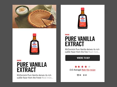 Vanilla PDP detail mobile page pdp product ui ux vanilla web