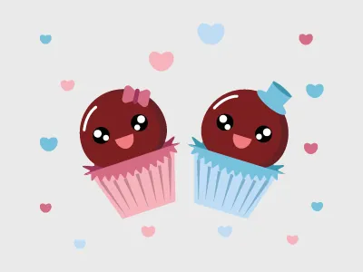 Sweet cholotates design flat illustration