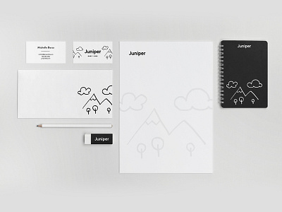 Juniper Collateral brand identity children ecommerce fashion identity design kids logo mockup retail