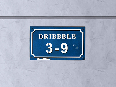 Old Doorplate of Dribbble doorplate dribbble first shot