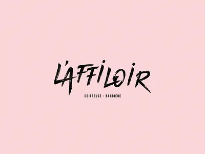 L'AFFILOIR barber handmade handtype logo shop type typography