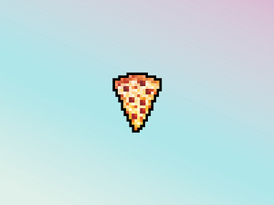 Slice O' Pixel Pizza 8bit art design food illustration pixel pixel art pizza vector