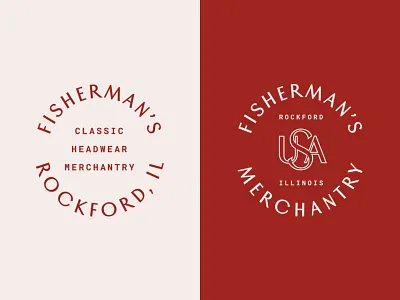 Fisherman's Stamps brand branding identity logo logo design vintage