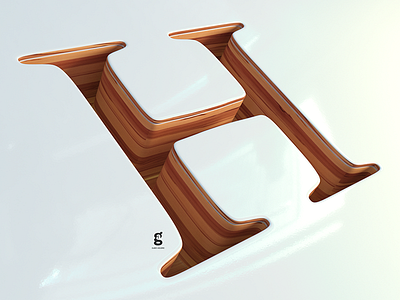 Day 51 -Mrs. Constancy - H - for 36 Days of Type 36daysoftype 3d cgi costa rica daily everyday h mrs. constancy soy tico