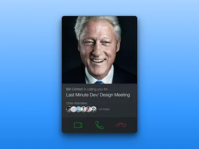 Bill is Calling... Incoming Call Notification call conference dark notification theme ui ux