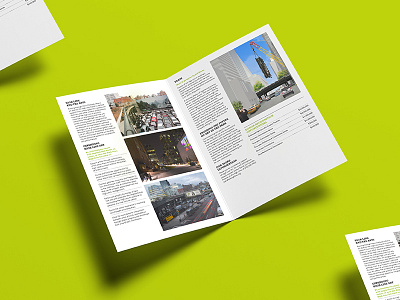 High Line Bi-fold art brochure green grid high line layout lime new york park rockwell slab serif typography