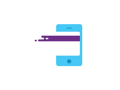 Phone // Credit Card blue credit card phone purple speed