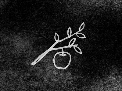 Tree & Fruit apple brush fruit icon ink logo mark tree