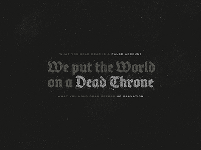 Dead Throne blackletter grit rough type typography
