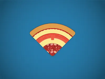 Pizza wifi cheese illustration pepper pizza salami slice wifi
