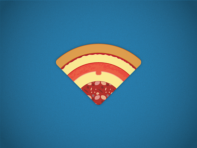 Pizza wifi cheese illustration pepper pizza salami slice wifi