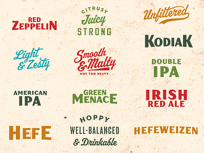 Type is so fun, y'all. beer lettering matt thompson type