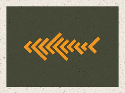 Chevron Fish aggresive chevron fish fishing icon nature olive drab orange outdoor repeat shape vector