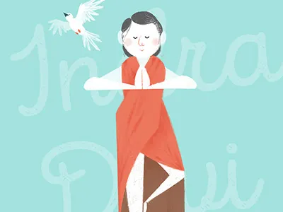 Do It Like a Lady: Indra Devi apple pencil cartoon digital illustration illustration international womens day ipad pro procreate app womens history month