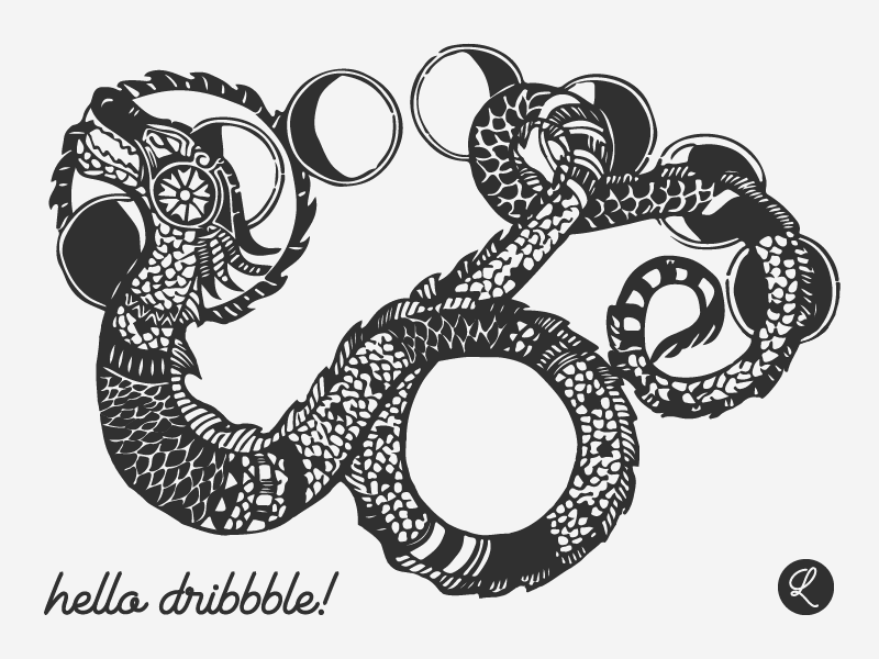 Example of hello, dribbble!