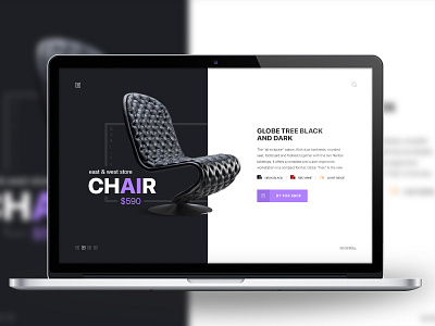 The Armcair! animation armchair button chair minimalism typography ui ux web