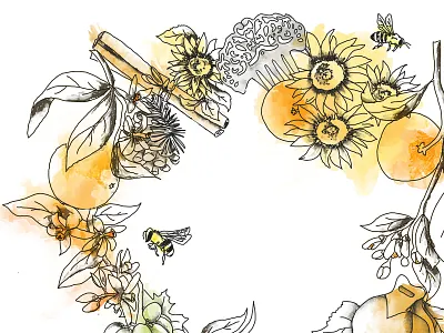 Azahar blog illustration logo